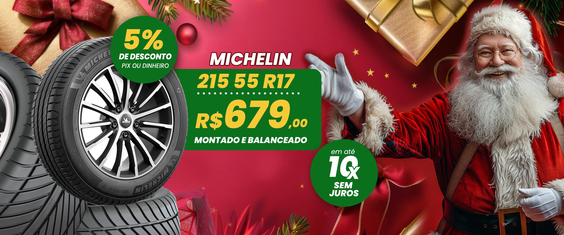 promoção de pneu no natal